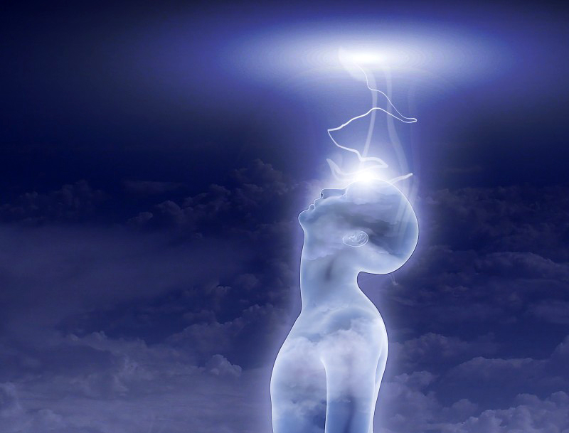 Spiritual figure with light connection - Star Magic Healing