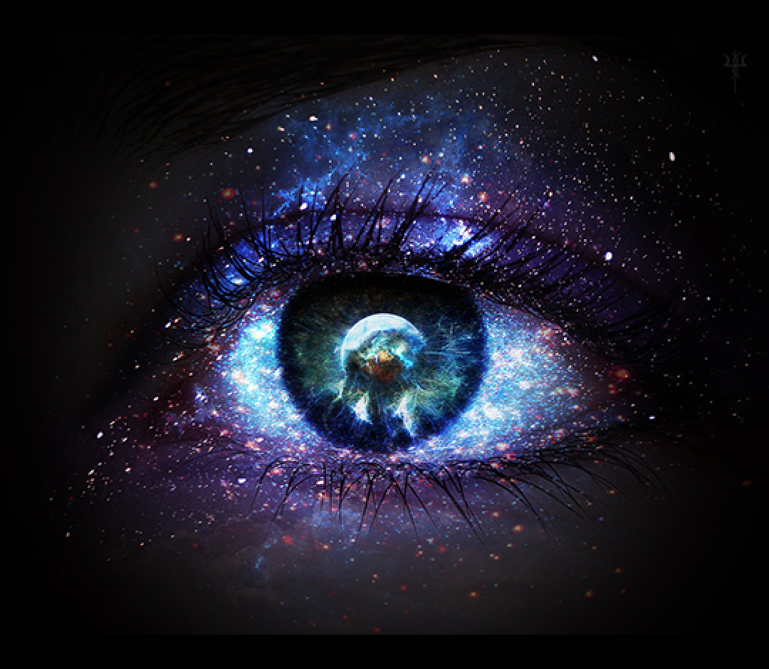 Human eye with a galaxy within - Star Magic Healing