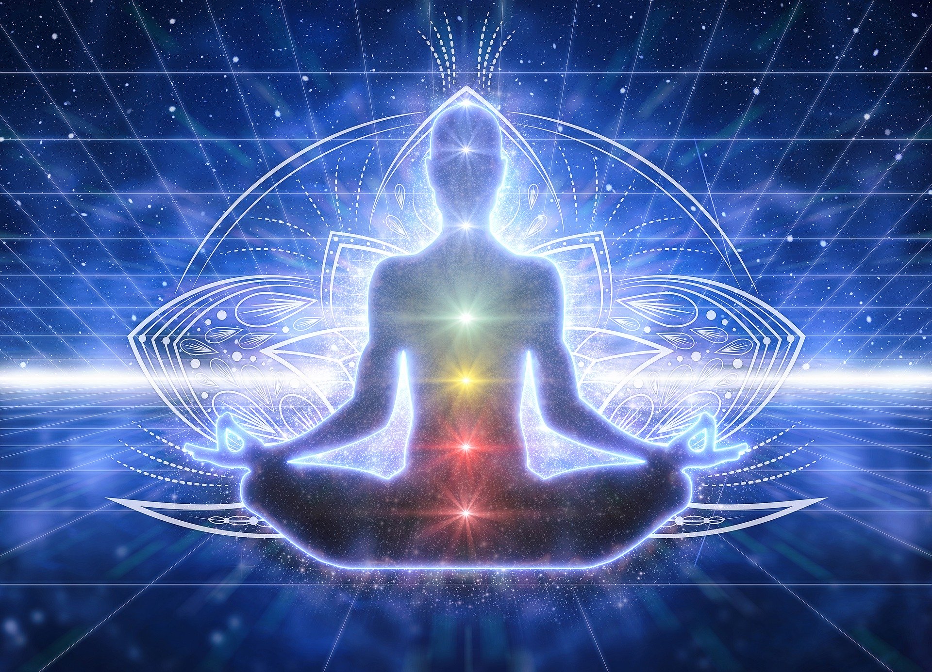 Conceptual image of energy healing and chakra activation - Star Magic Healing