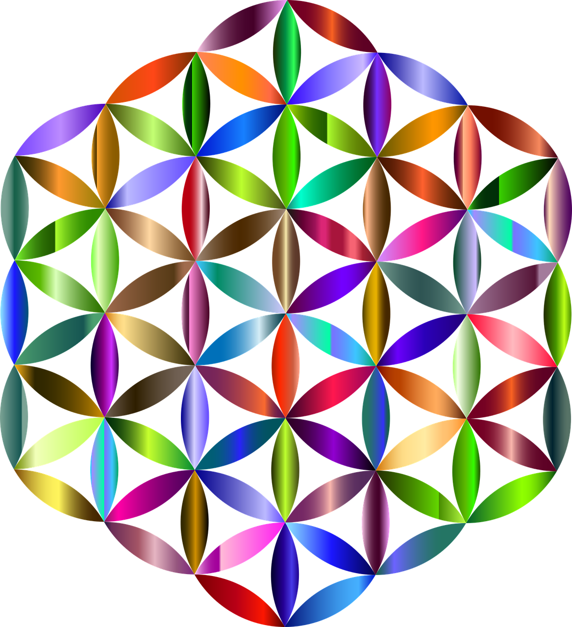 Colorful Flower of Life pattern - Star Magic Healing