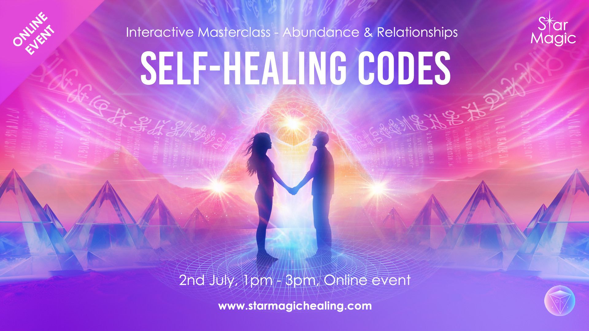 Self-Healing Codes For Abundance & Relationships, Interactive, 2nd July 2023, Online