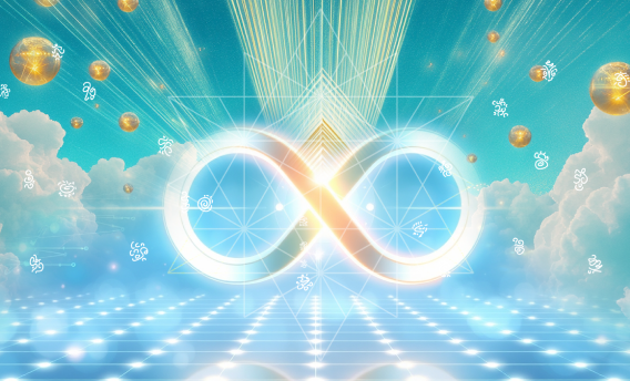 Infinity symbol with radiant light - Star Magic Healing
